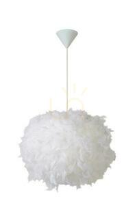 Lucide GOOSY White Textile Pendant Light 50cm 71367/50/31 small 1