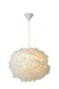 Lucide GOOSY White Textile Pendant Light 50cm 71367/50/31 small 0