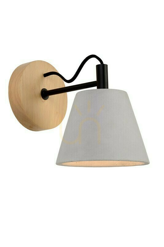 Lucide POSSIO Gray Concrete Wall Lamp E14 03213/01/41