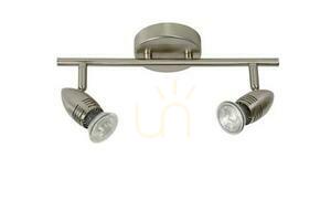 Lucide CARO-LED Silver 2-Light GU10 LED Ceiling Spotlight 13955/10/12 small 1