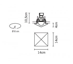 Fabbian CHEOPE Faretti 7W GU5,3 pendant light - Milk - D27 F08 01 small 1