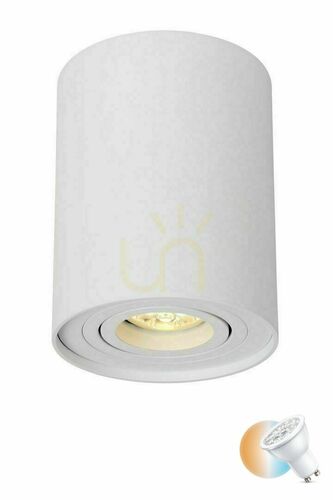 Check Lucide Tube White Adjustable GU10 LED Downlight 22952/01/31