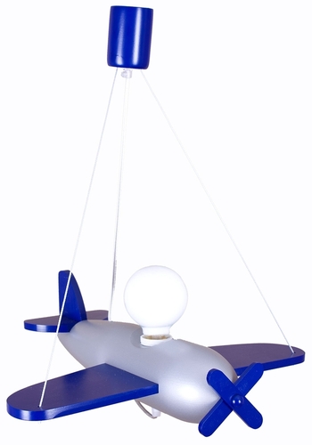 Check Hellux Clipper children's pendant light, navy and silver, E27, 42 cm, 1042308