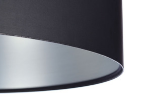 Black and silver pendant lamp 50cm LEXIE E27 60W latex, satin - sale small 1