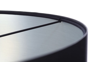 Black and silver pendant lamp 50cm LEXIE E27 60W latex, satin - sale small 4