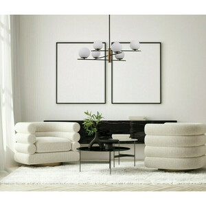 Italux Stelia 6-Light White Black Pendant Lamp E14 PND-43660-6 small 1