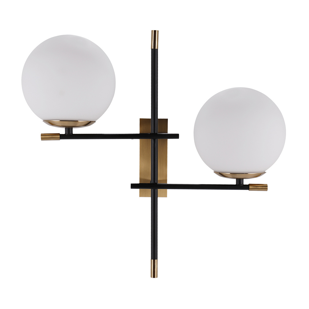 Italux Stelia Black Wall Lamp E14 2-Light Sconce WL-43660-2