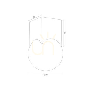 Plafon ARGON Austin opal matowy mosiądz szczotkowany E14 4712 small 3