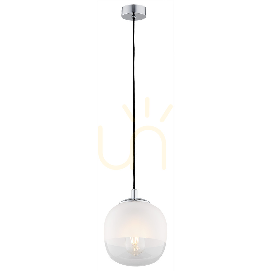 Pendelleuchte ARGON BALTIMORE Opal matt Transparent Chrom E27 4676