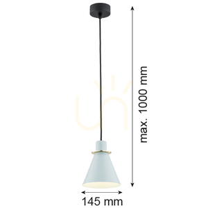 ARGON Beverly Pendant Light Blue Matte Brass E27 SKU 4682 small 5