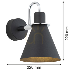 ARGON Beverly Wall Lamp Black Chrome E27 4709 small 2