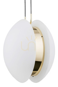 ARGON Buffalo pendant lamp opal matte brass-plated glass E27 SKU 4679 small 3