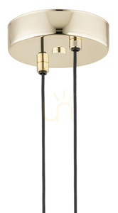 ARGON Buffalo pendant lamp opal matte brass-plated glass E27 SKU 4679 small 4