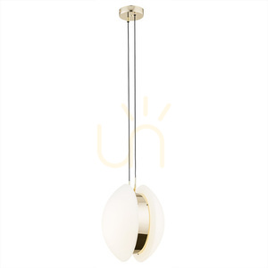 ARGON Buffalo pendant lamp opal matte brass-plated glass E27 SKU 4679 small 0