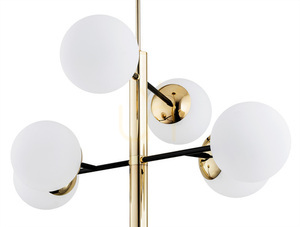 Argon Cameron 8-Light Pendant Lamp Opal Matte Black Brass 5041 small 4