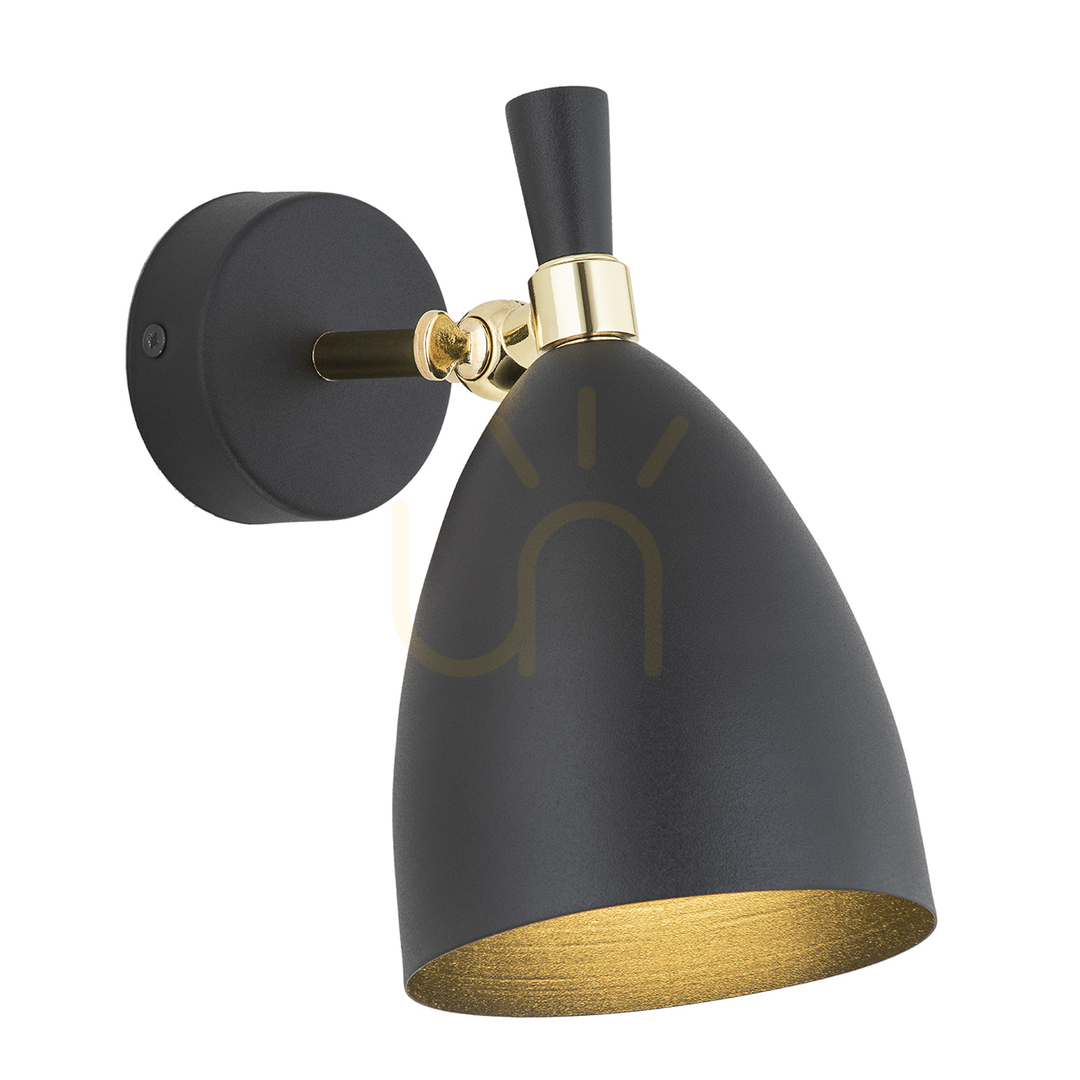 Wall Lamp ARGON Charlotte Black Brass-Plated E27 Adjustable 4701