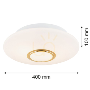 Plafon Argon Chicago 2xE27 opal matowy mosiądz 40 cm 1030 small 3