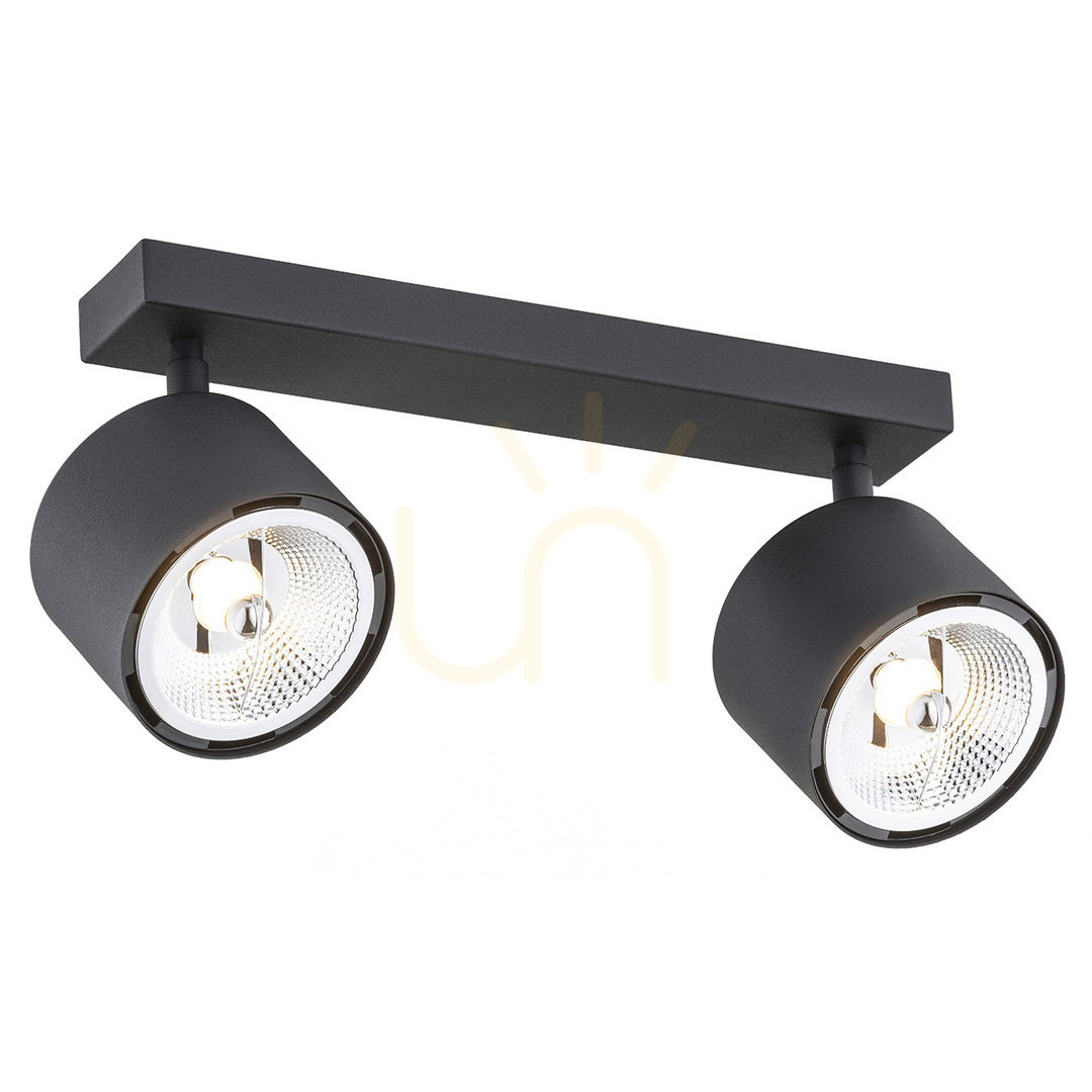 Plafon ARGON CLEVLAND 2xGU10 czarny stalowy regulowany 1032 BZ