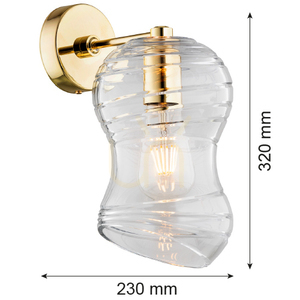 Argon Wall Lamp DEPORTIVO Brass Plated Crystal Glass E27 4741 small 3
