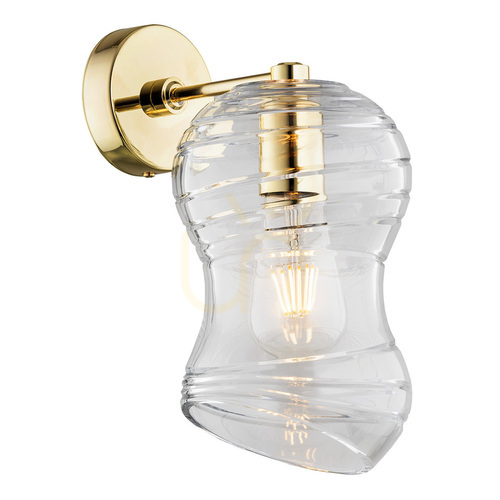 Check Argon Wall Lamp DEPORTIVO Brass Plated Crystal Glass E27 4741