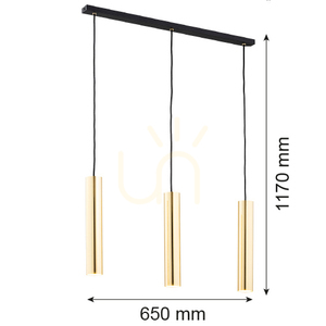 ARGON GOMERA PLUS Pendant Light Brass Black 3xGU10 SKU 6113 small 3