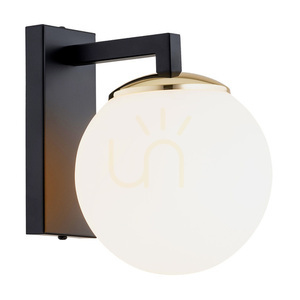 Argon Moritz Wall Lamp Sconce Opal Matte Black Brass E27 4771 small 0