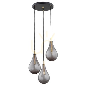 Pendant Light ARGON OAKLAND Smoke Black Glass 3xG9 6105 small 1