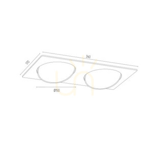 Argon OLIMP PLUS recessed ceiling spotlight 2x GU10 white 1046 BZ small 3