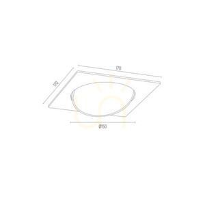 Recessed Luminaire ARGON Olimp Plus Black GU10 170x170 mm 4746 BZ small 2