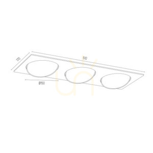 Argon OLIMP PLUS Black 3xGU10 Recessed Ceiling Spotlight 6116 BZ small 2