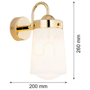Argon Pasadena White Brass Wall Sconce E27 IP44 4717 small 4