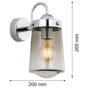 Argon Pasadena Smoky Chrome Wall Sconce 4718 small 4