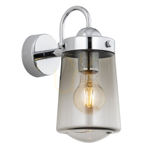 Check Argon Pasadena Smoky Chrome Wall Sconce 4718