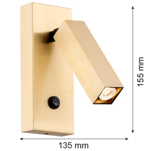 Wall lamp ARGON Rock brushed brass G9 4737 small 2