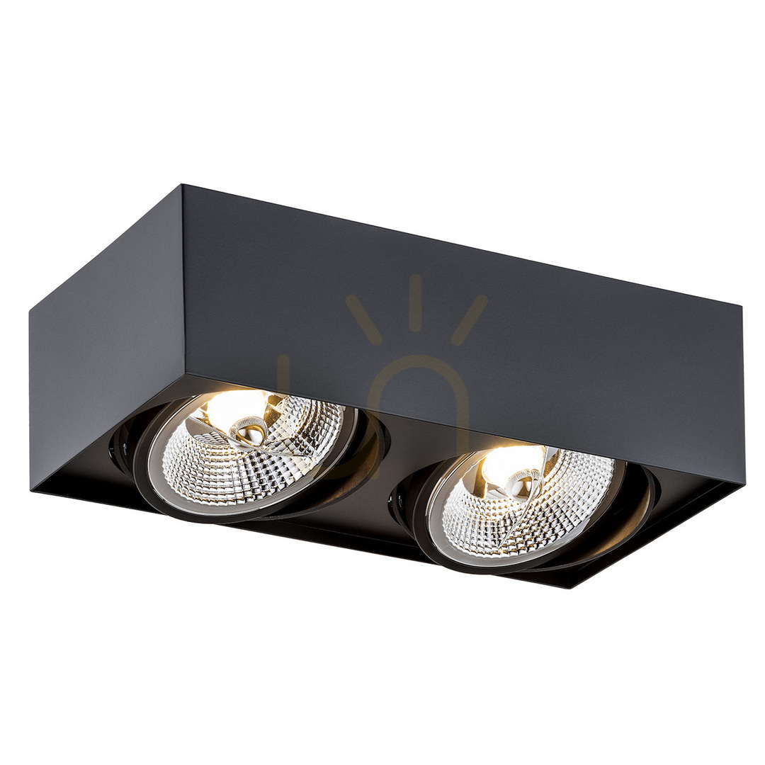 Argon Rodos Plus black ceiling lamp 2xGU10 300 mm 1049 BZ