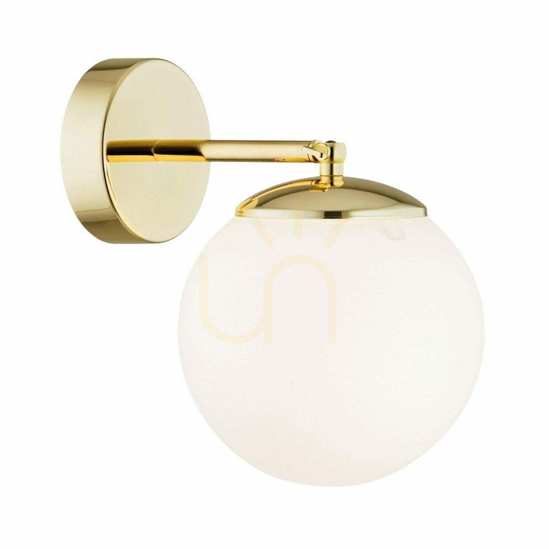 Wall Lamp ARGON Satelite Plus Opal Matte Brass IP44 E27 4744