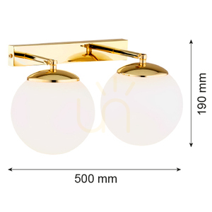 ARGON SATELITE PLUS Opal Matte Brass Wall Sconce 2-Light 1052 small 3