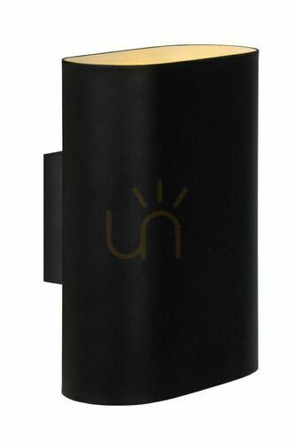 Check Lucide OVALIS Black Metal Wall Lamp 12219/02/30