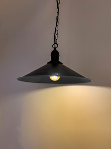 Black Jet Black E27 60W pendant lamp, loft lighting, adjustable height small 4
