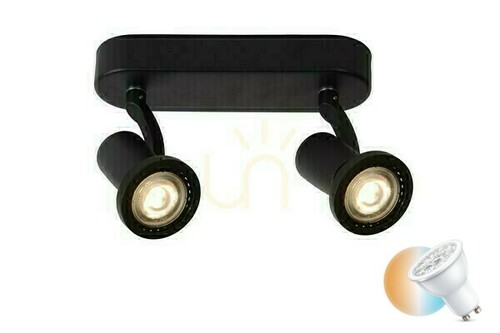 Check Lucide Jaster LED Plafond Spot Black 2x GU10 11903/10/30