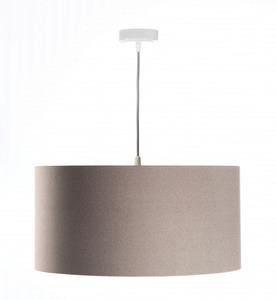 Pendant lamp for dining room 40cm Leather E27 60W upholstered, beige, gold small 2