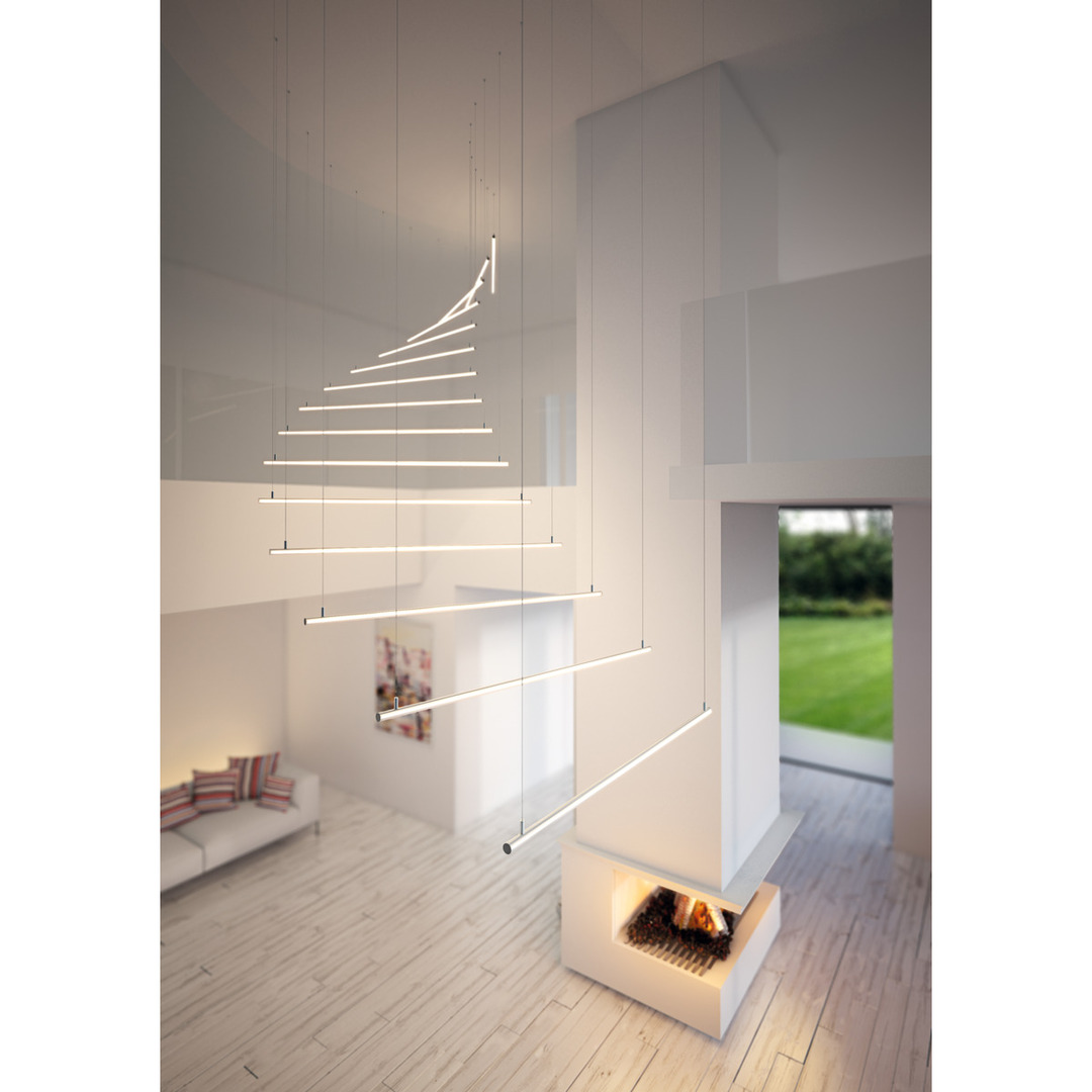 Show LED pendant profile JAZ Silver anodized e6-k1 2m LED pendant profile JAZ Silver anodized e6-k1 2m