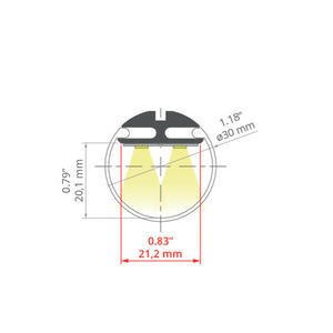 LED pendant profile JAZ Silver anodized e6-k1 2m 5 LED pendant profile JAZ Silver anodized e6-k1 2m small 5