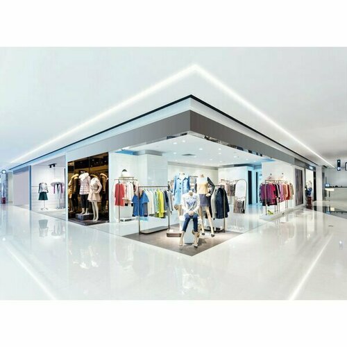 Check OMODO-100 recessed wide LED profile Silver anodized 2m
