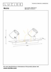 Lucide RILOU White LED Ceiling Spotlight 2-Light 26994/10/31 small 3