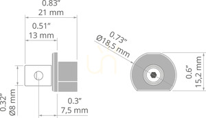 KLUŚ OLEK C28212C02 electricity-conductive end cap, grey small 4