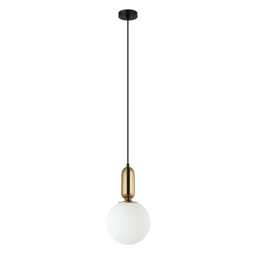 Check Italux Pendant Light White Glass E27 Dimmable 20 cm PND-02340-1M-BRO