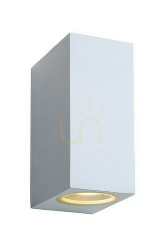 Check Lucide ZORA-LED white outdoor wall lamp GU10 IP44 22860/10/31