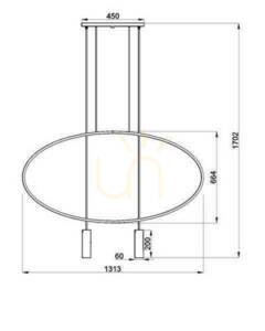 Pendant lamp HOLAR 2 black Thoro small 8