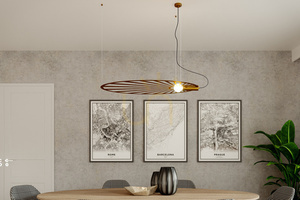 Pendant lamp LEHDET golden Thoro small 3